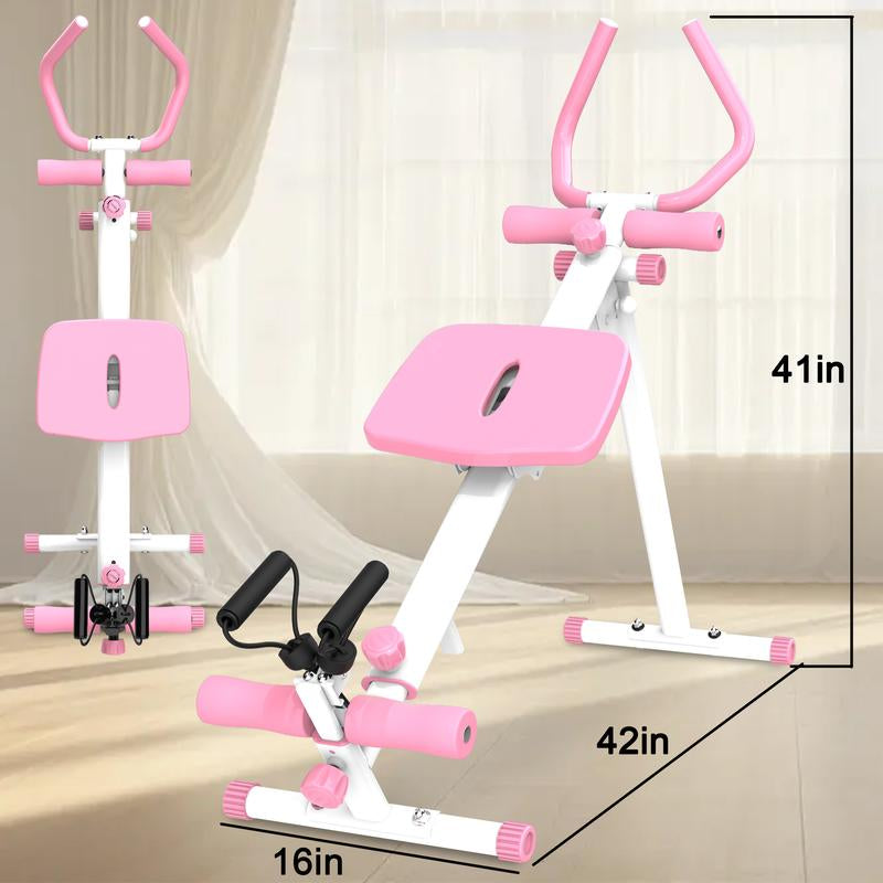 SAYGOGO 4-In-1 Ab Workout Exercise Equipment - Rowing Machine, Leg Press Machine, Ab Glider Machine, Roman Chair, Fitness Equipment for Ab Workout Core Strength Training Home Gym