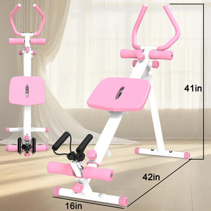 SAYGOGO 4-In-1 Ab Workout Exercise Equipment - Rowing Machine, Leg Press Machine, Ab Glider Machine, Roman Chair, Fitness Equipment for Ab Workout Core Strength Training Home Gym