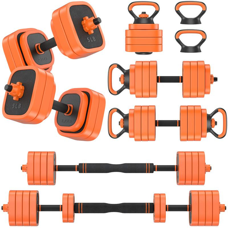 Bearbro 45/65/85Lbs Adjustable Dumbbells Set, 4 in 1 Free Weights Dumbbells Set with Connector Used as Dumbbell, Barbell, Push up Stand, Kettlebells for Home Gym Exercises,Dealsforyoudays Workout Equipment Glutes Workout Equipment