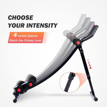 【Back to School】Zelus Adjustable Ab Trainer Machine with LCD Monitor, Foldable Abdominal Exercise Machine Core Trainer Machine Workout for Arm, Leg, Buttocks Shaper